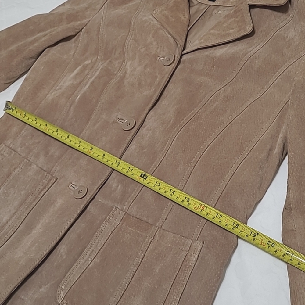 Vtg. Lady Hathaway Suede Fitted Blazer Jacket - Picture 5 of 10